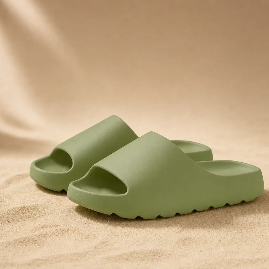 Coconut Cloud Slides thick moulded platform